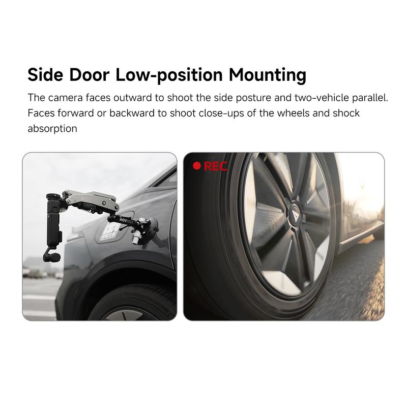 Product Introduction of MOVMAX Blade Arm Car accessories Camera Phone Suction Mount Camera Shock Mount for phone camerasfor DJI Pocket 3. Insta 360. and GoPro 11