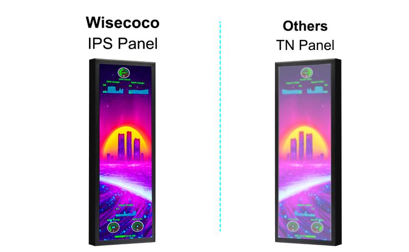Product Introduction of wisecooc 8.8“ Mini Bar Screen Display - Ultra-Wide IPS Panel. Type-C Connectivity. System Monitor for PC and Mac 10