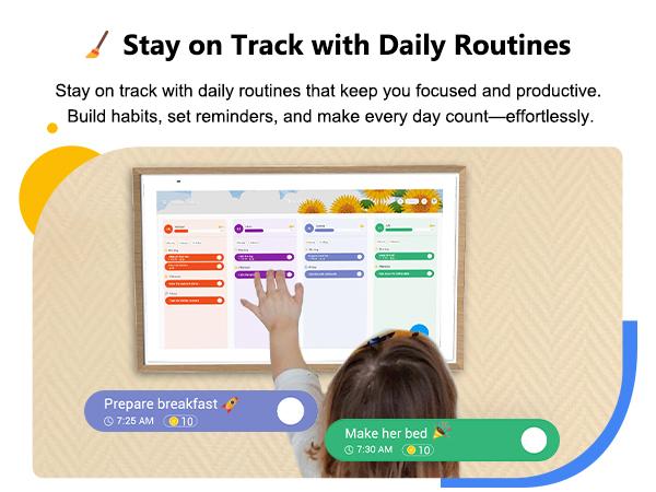 Product Introduction of 【Dual-Mode】ApoloSign Digital Calendar: 15.6" 21.5” Wall Planner Electronic Calendar for Chore Chart, Family Schedules, Smart Touchscreen Interactive Display, Supports All Apps via Google Play 7