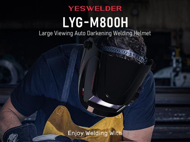 Product Introduction of YESWELDER LYG-M800H True Color Auto Darkening Welding Helmet | Large 3.93" x 3.66" View, 4 Arc Sensors | Wide Shade 3/5-13 for TIG MIG ARC Grind 0