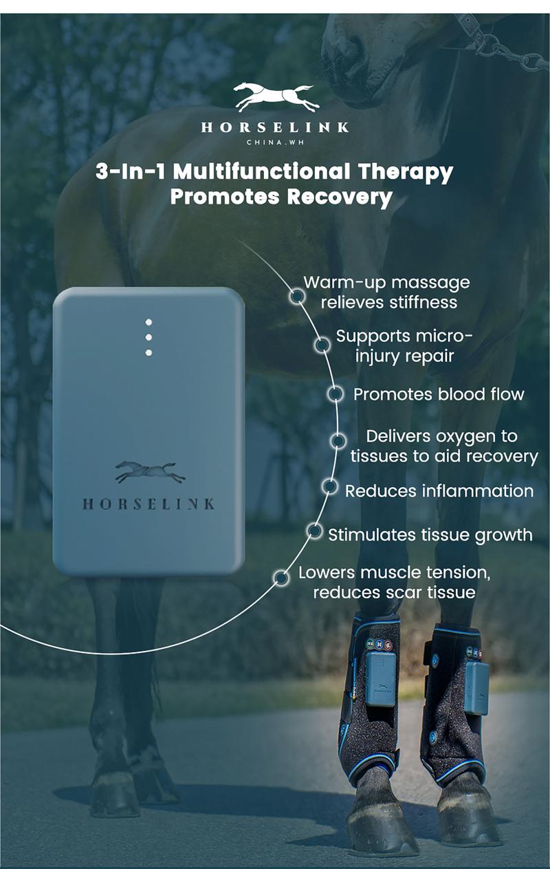 Product Introduction of Horselink Dynamic Compression therapy Horse Boots, Compression therapy boots, Dynamic Compression & vibration & PEMF magnetic 3-in-1 multifunctional therapy boots for Activity Horses, ice boots for horse Equestrian Supplies Protective Gear 6