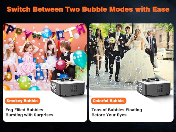 smoke filled bubble machine