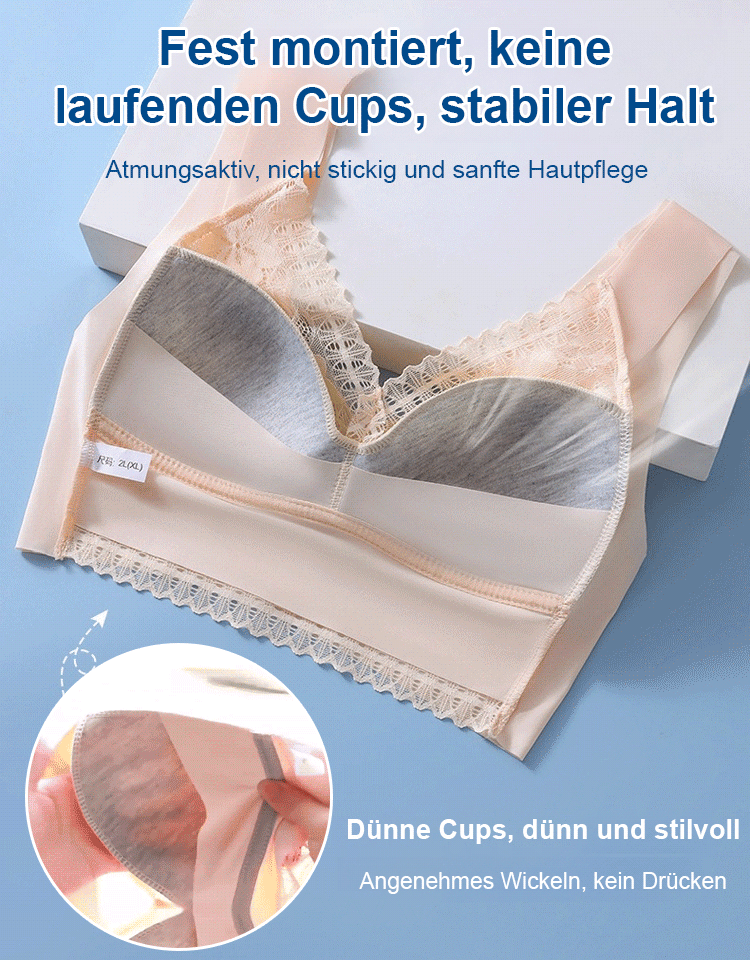 Taucher-BH mit Spitzenbesatz