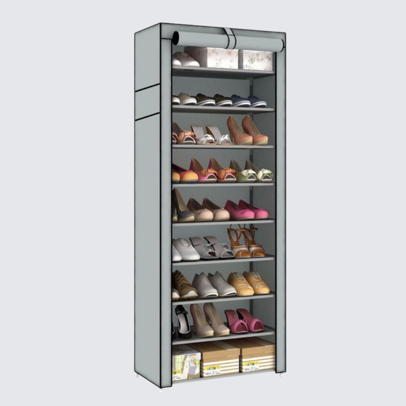 Mehrschichtiges, staubdichtes Schuhregal mit großer Kapazität