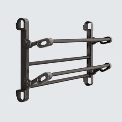 Faltbares, an der Wand montiertes Schuhregal