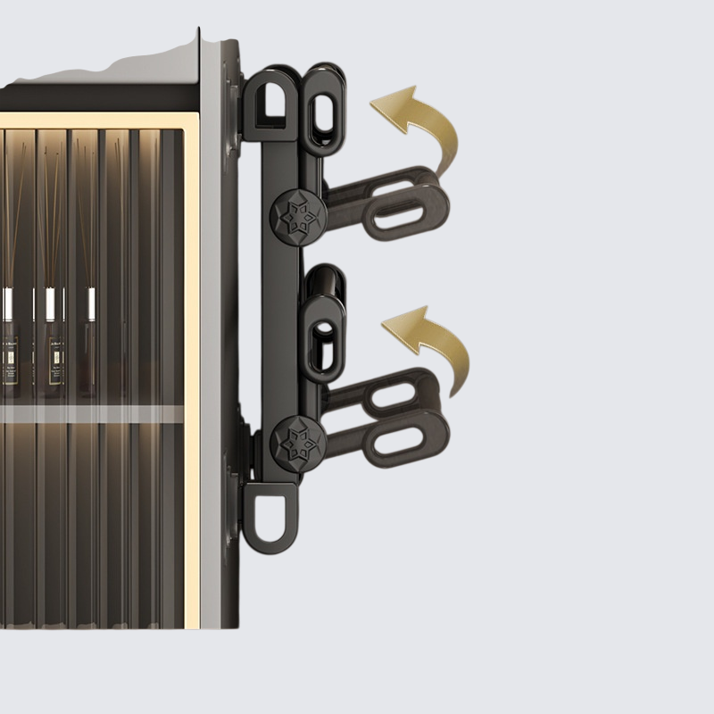 Faltbares, an der Wand montiertes Schuhregal