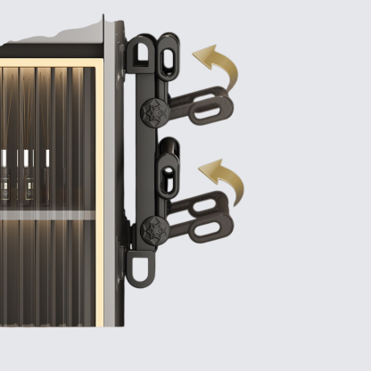 Faltbares, an der Wand montiertes Schuhregal