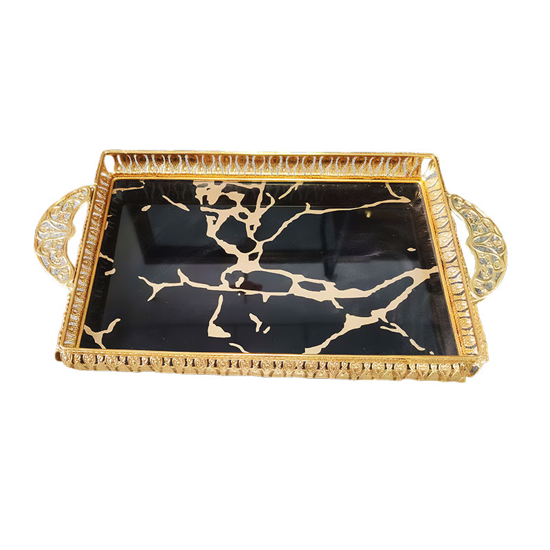 Gold Marble Pattern Decorative Tray