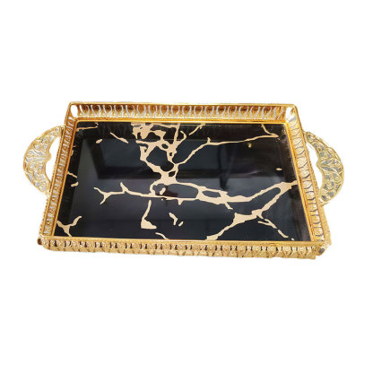 Gold Marble Pattern Decorative Tray