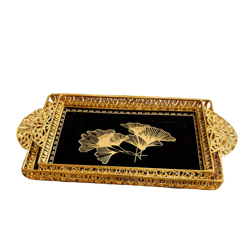 Gold Ginkgo Leaf Decorative Tray