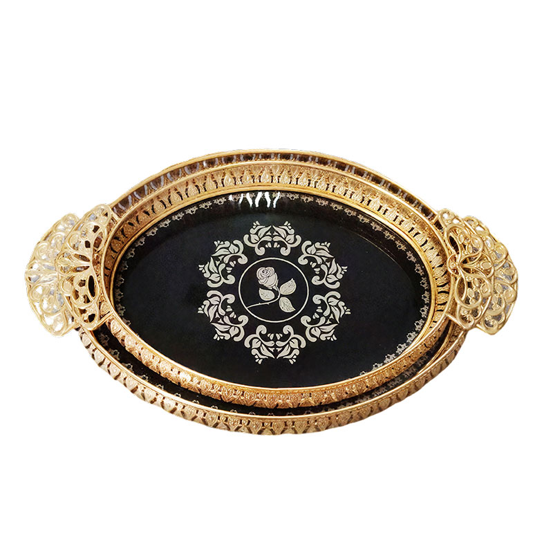 Gold Rose Decorative Tray Set