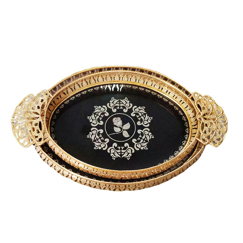 Gold Rose Decorative Tray Set