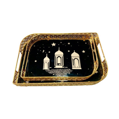 Gold Starry Dome Decorative Tray Set