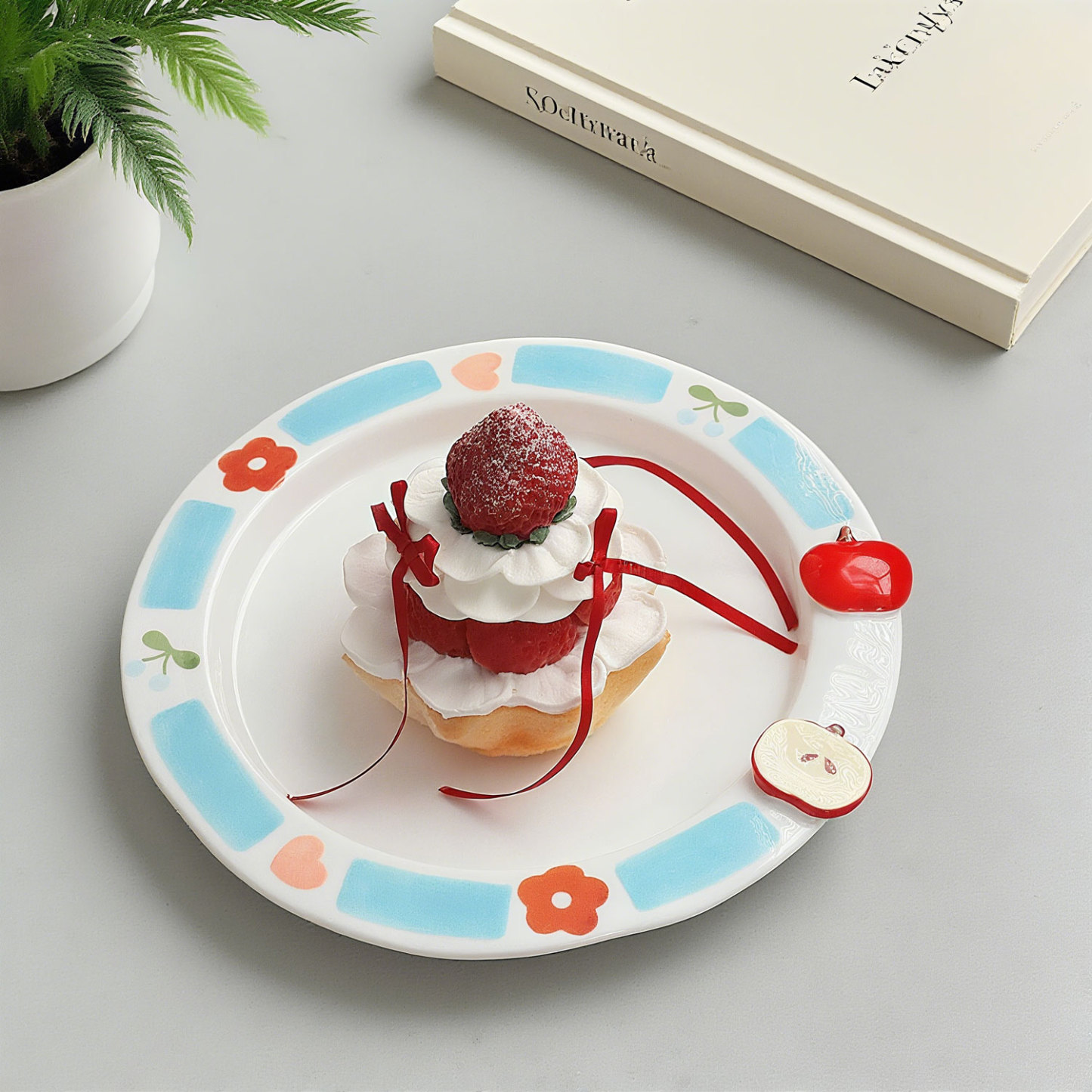 Ceramic Apple Cartoon Tableware Set