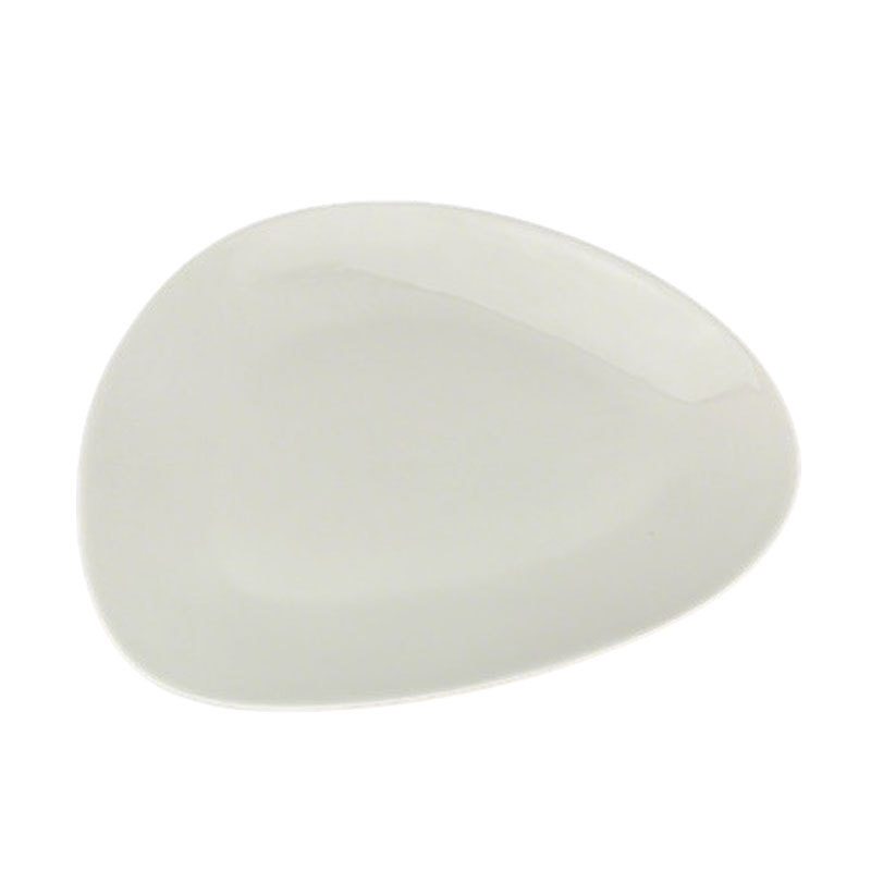 White Ceramic Triangular Dinner Plate