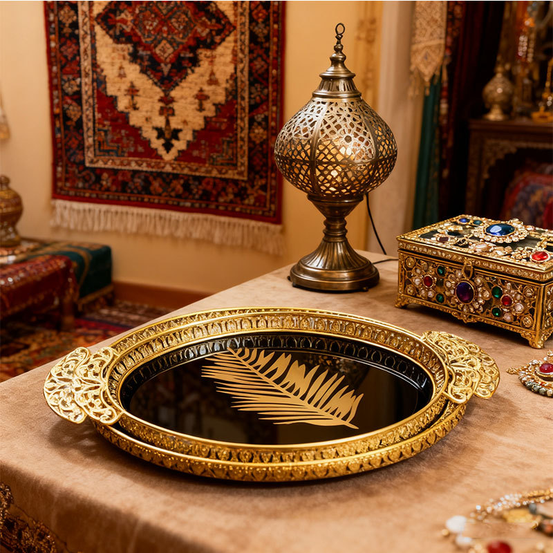 Luxury Gold Leaf Decorative Tray
