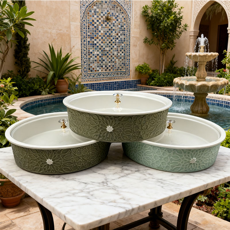 Multi-Color Arabic Calligraphy Decorative Bowls