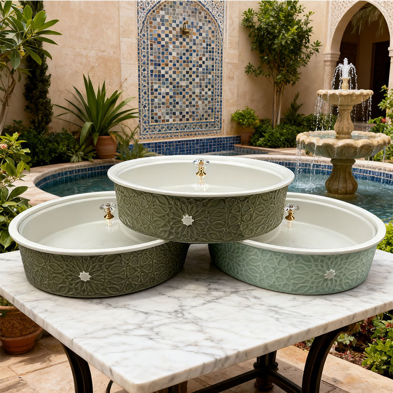 Multi-Color Arabic Calligraphy Decorative Bowls