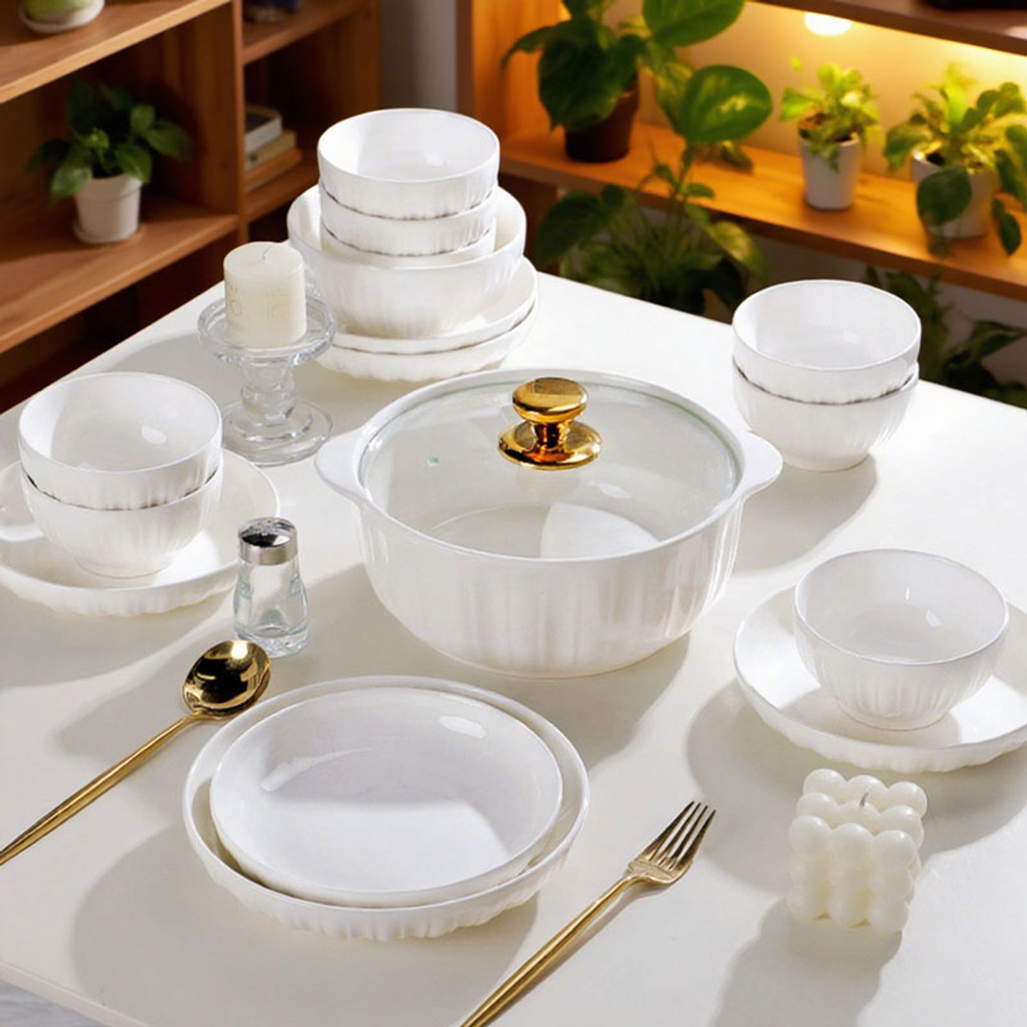 Large Ceramic Soup Bowl with Double Ears