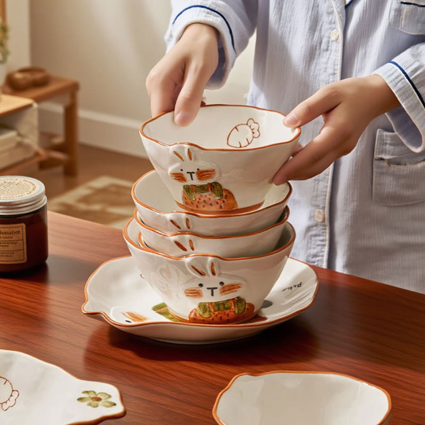 Adorable Rabbit Ceramic Dinnerware Set