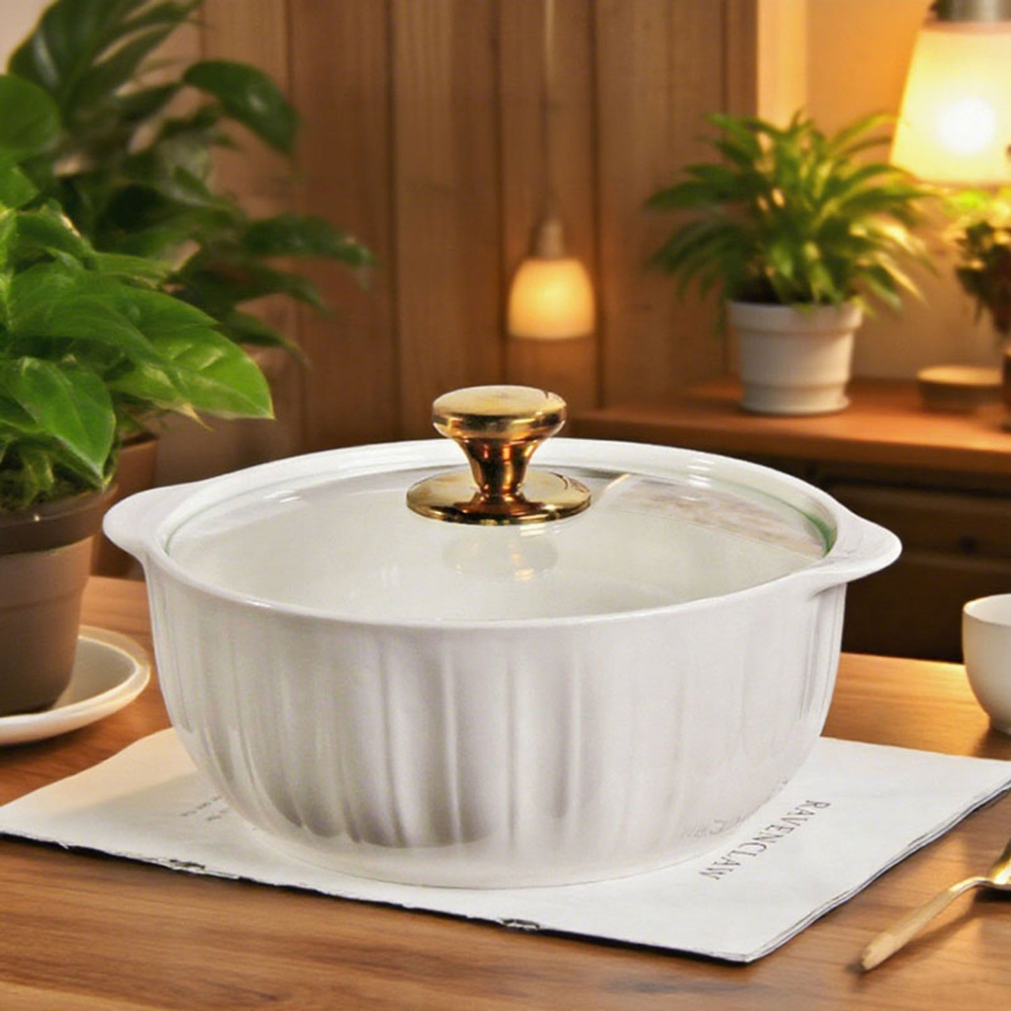 Large Ceramic Soup Bowl with Double Ears