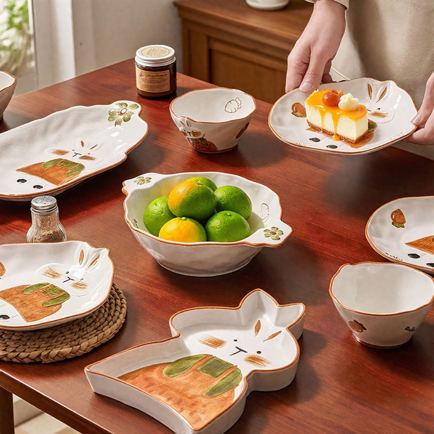 Adorable Rabbit Ceramic Dinnerware Set