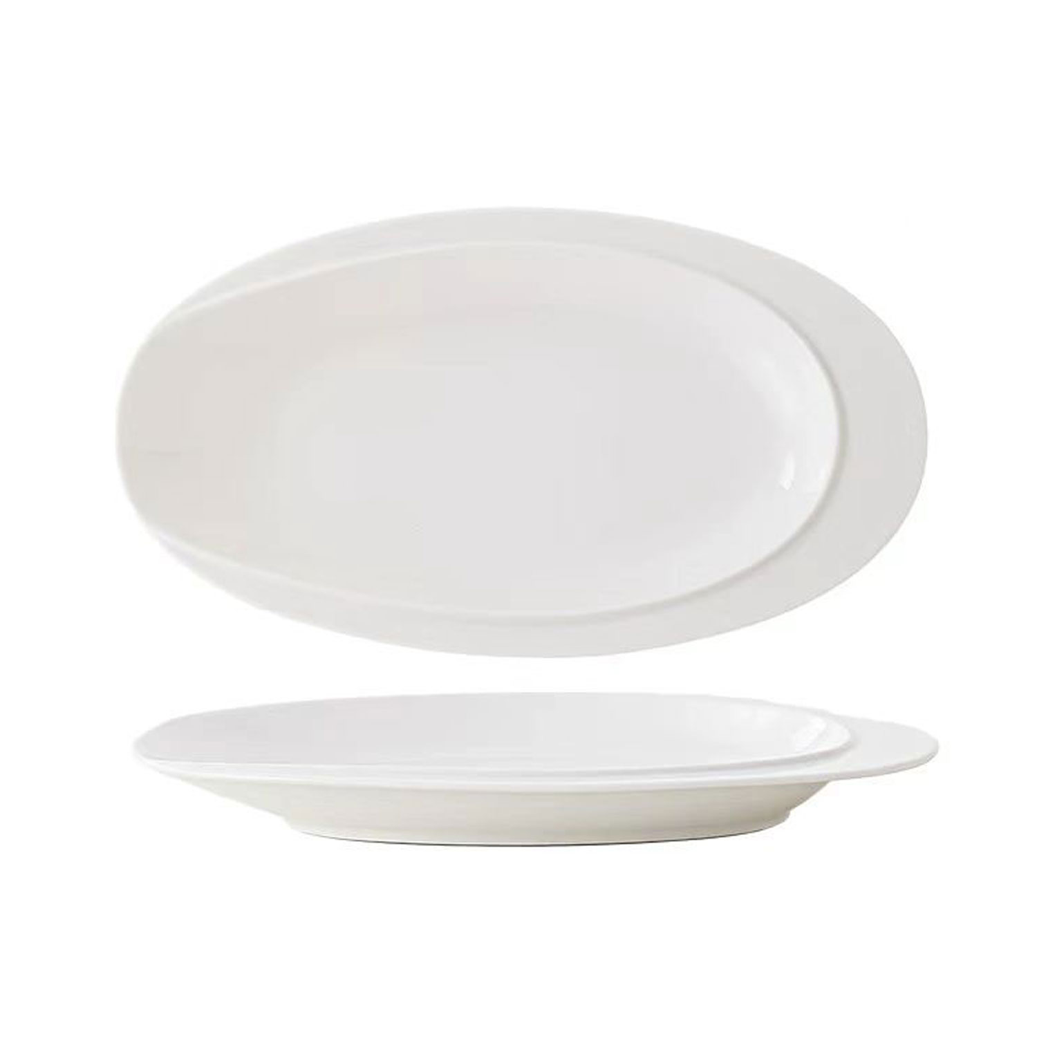 Oval Ceramic Fish Platter 3-Piece Set