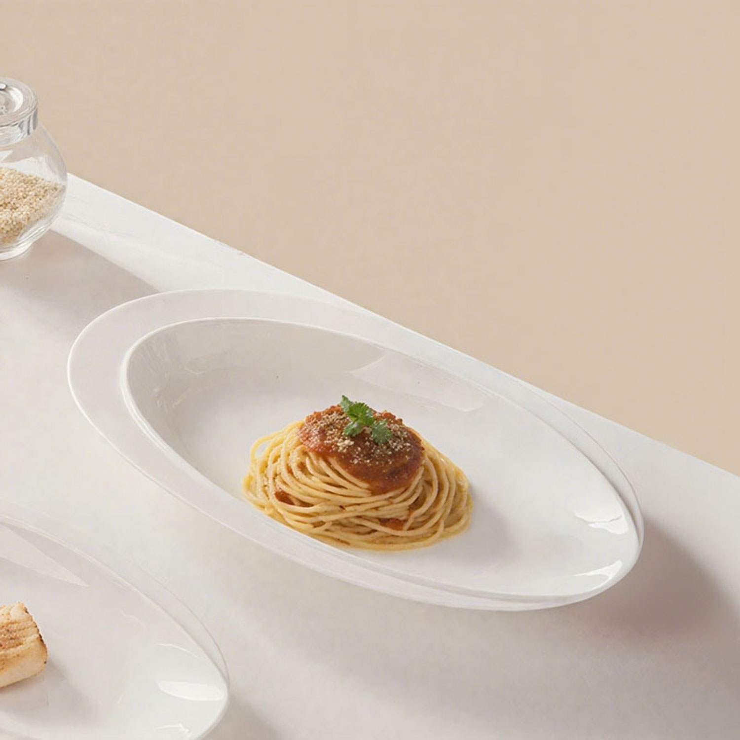 Oval Ceramic Fish Platter 3-Piece Set