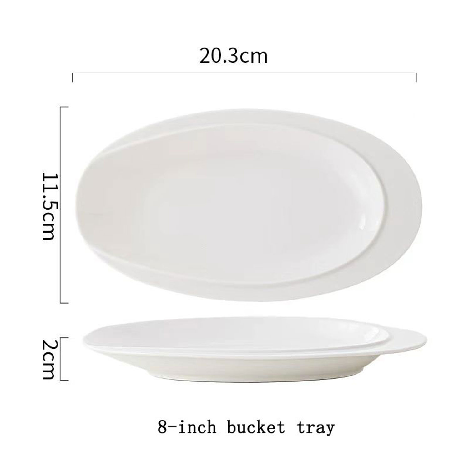 Oval Ceramic Fish Platter 3-Piece Set