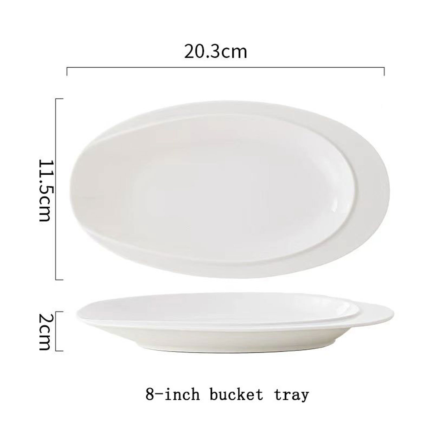 Oval Ceramic Fish Platter 3-Piece Set