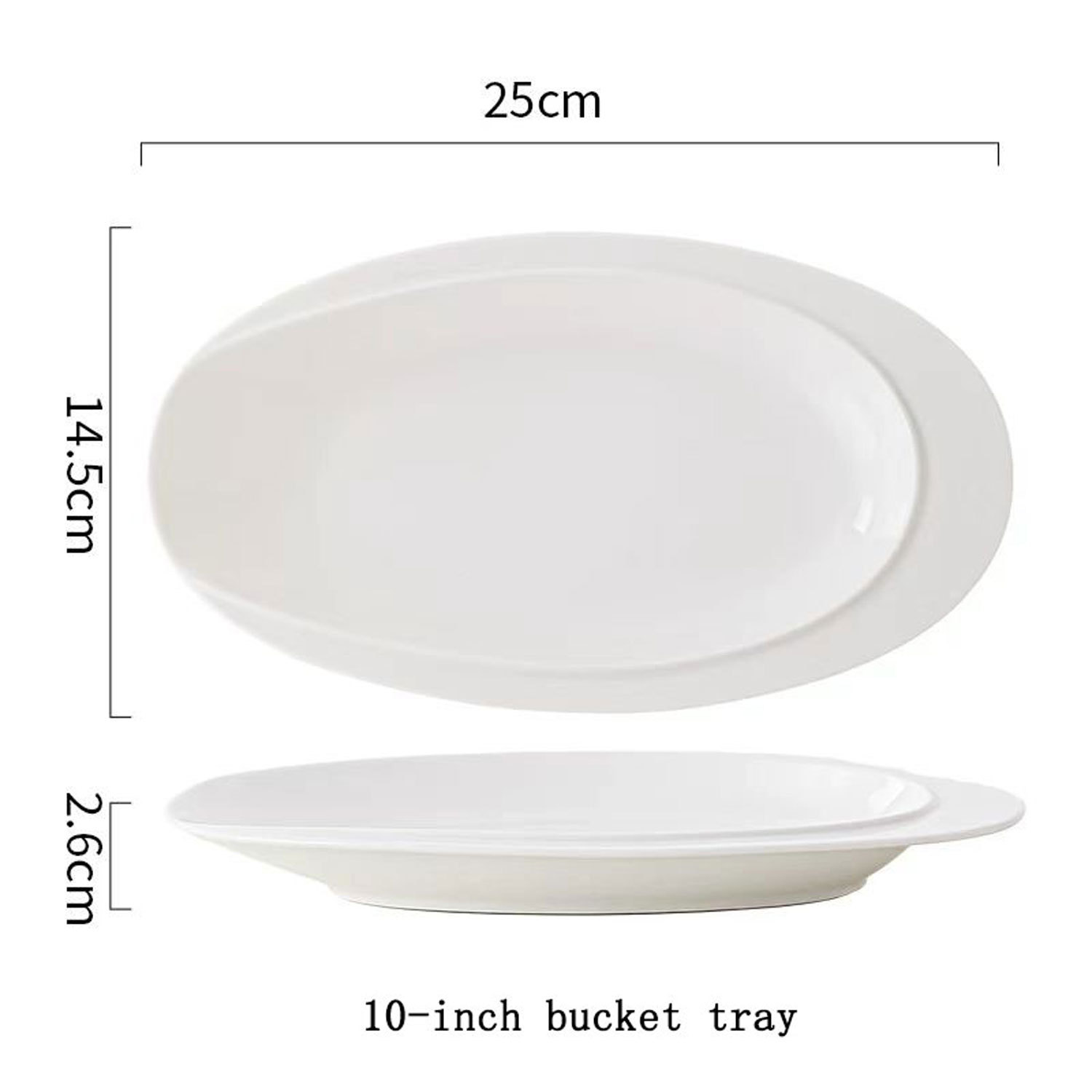 Oval Ceramic Fish Platter 3-Piece Set