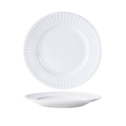 Handcrafted Ripple-textured Ceramic Plat