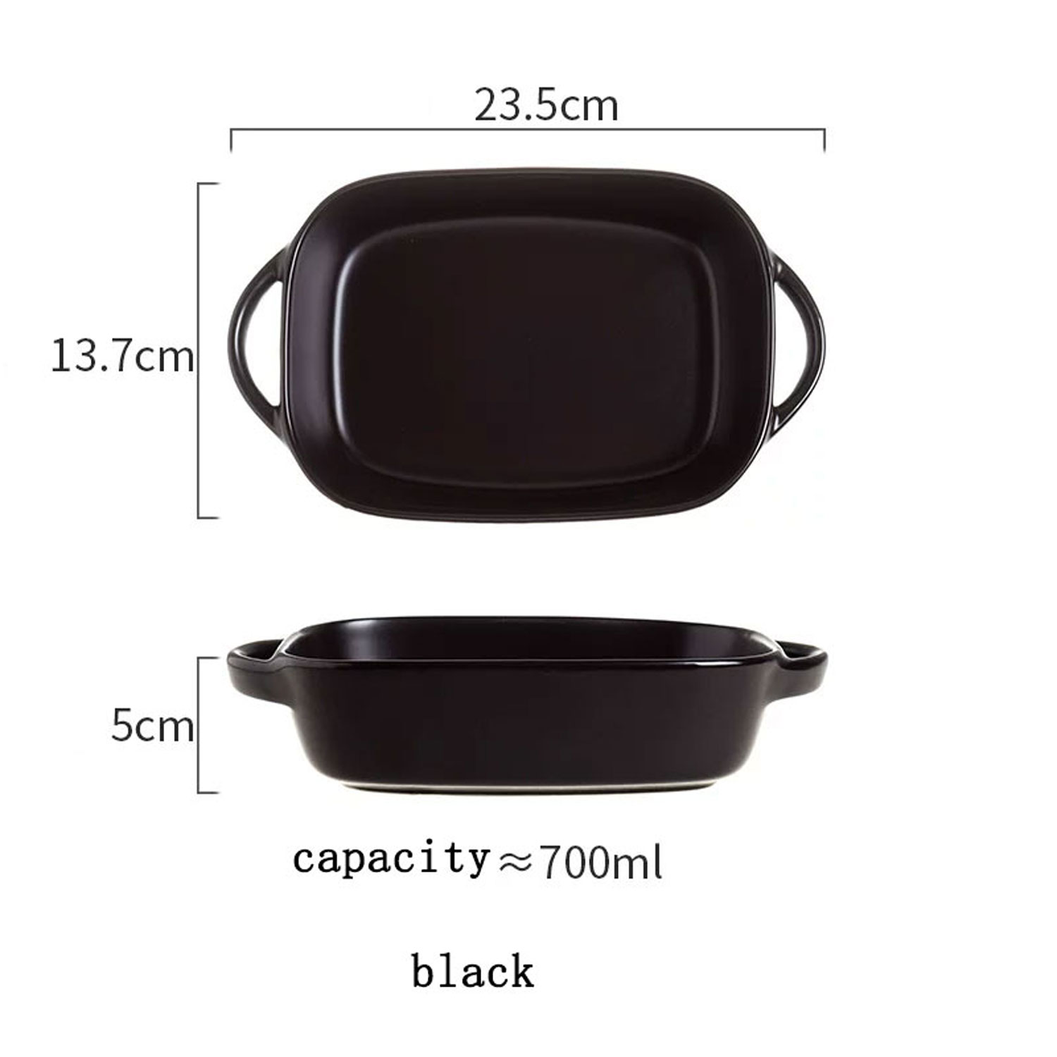 Macaron-colored Double-ear Ceramic Baking Dish