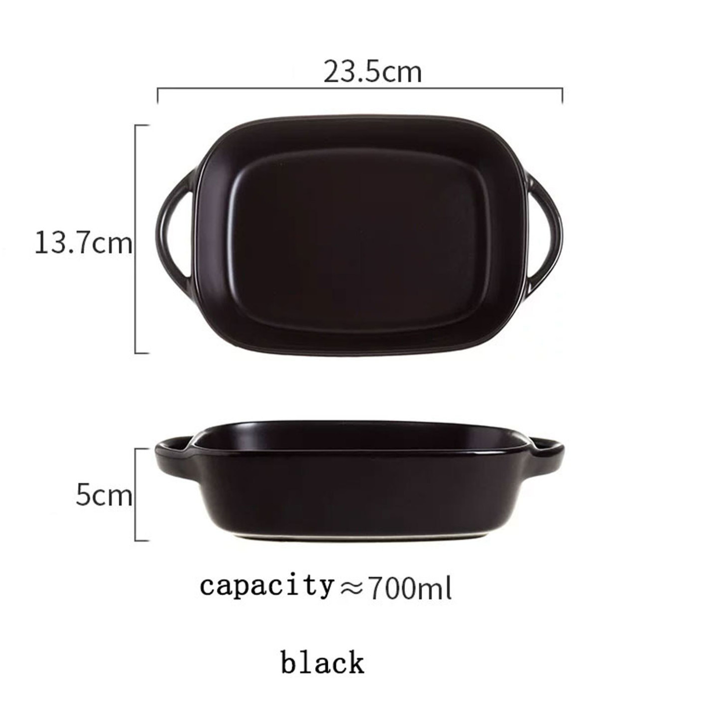 Macaron-colored Double-ear Ceramic Baking Dish