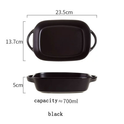 Macaron-colored Double-ear Ceramic Baking Dish