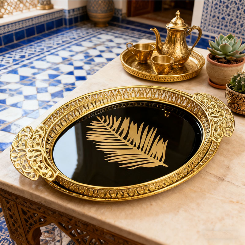 Luxury Gold Leaf Decorative Tray