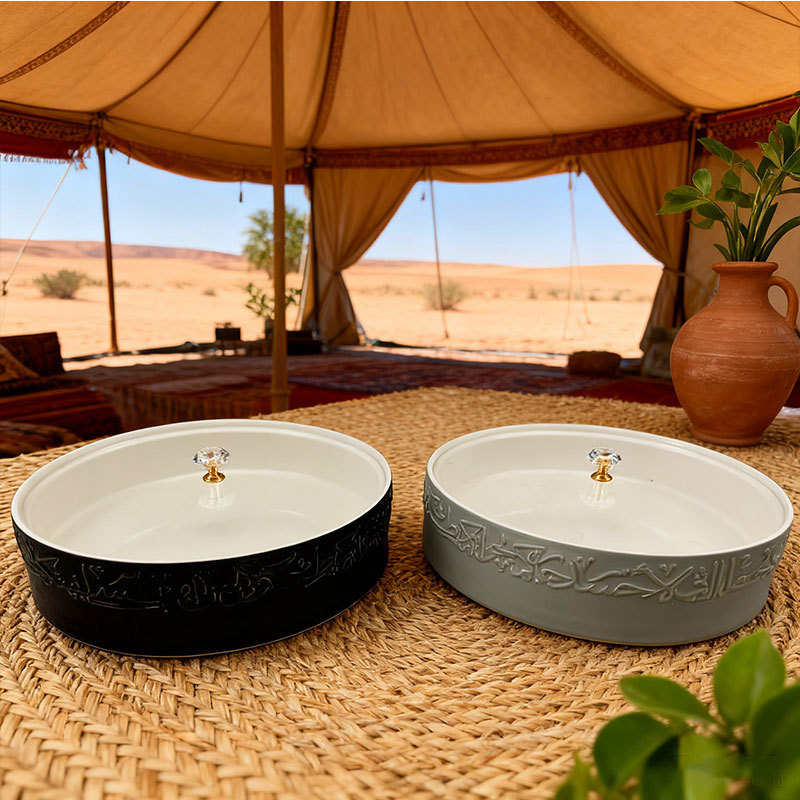 Two-Tone Arabic Calligraphy Decorative Bowls
