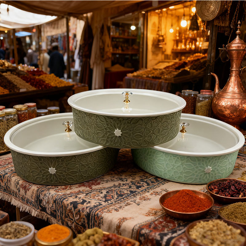 Multi-Color Arabic Calligraphy Decorative Bowls
