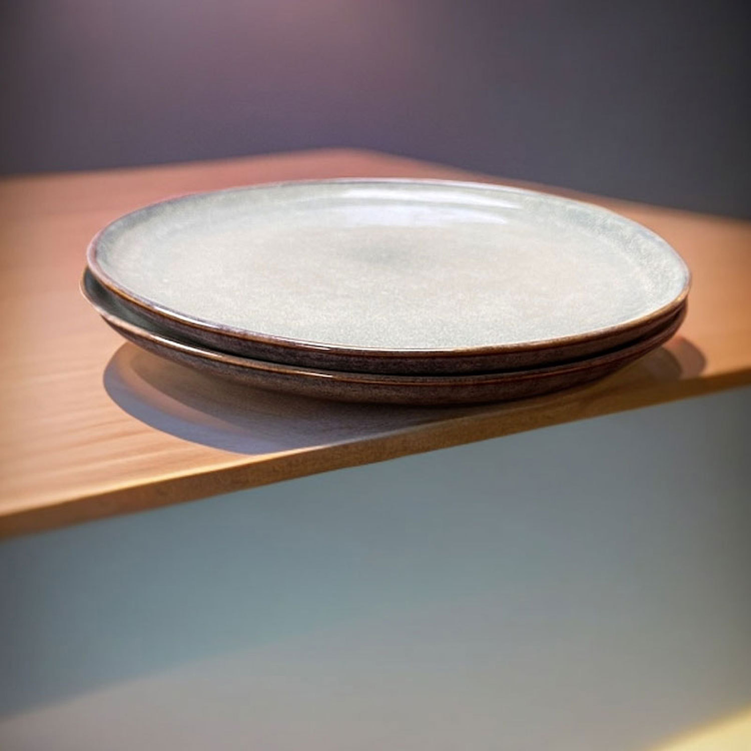 Morandi Gradient Glaze Ceramic Plate