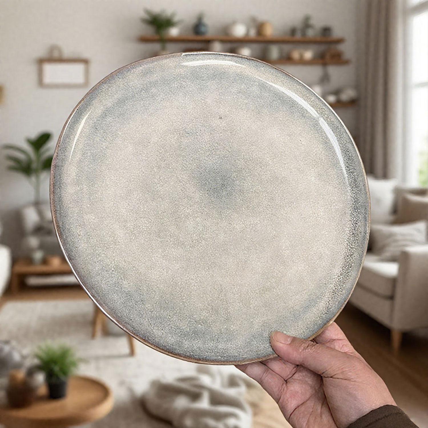 Morandi Gradient Glaze Ceramic Plate