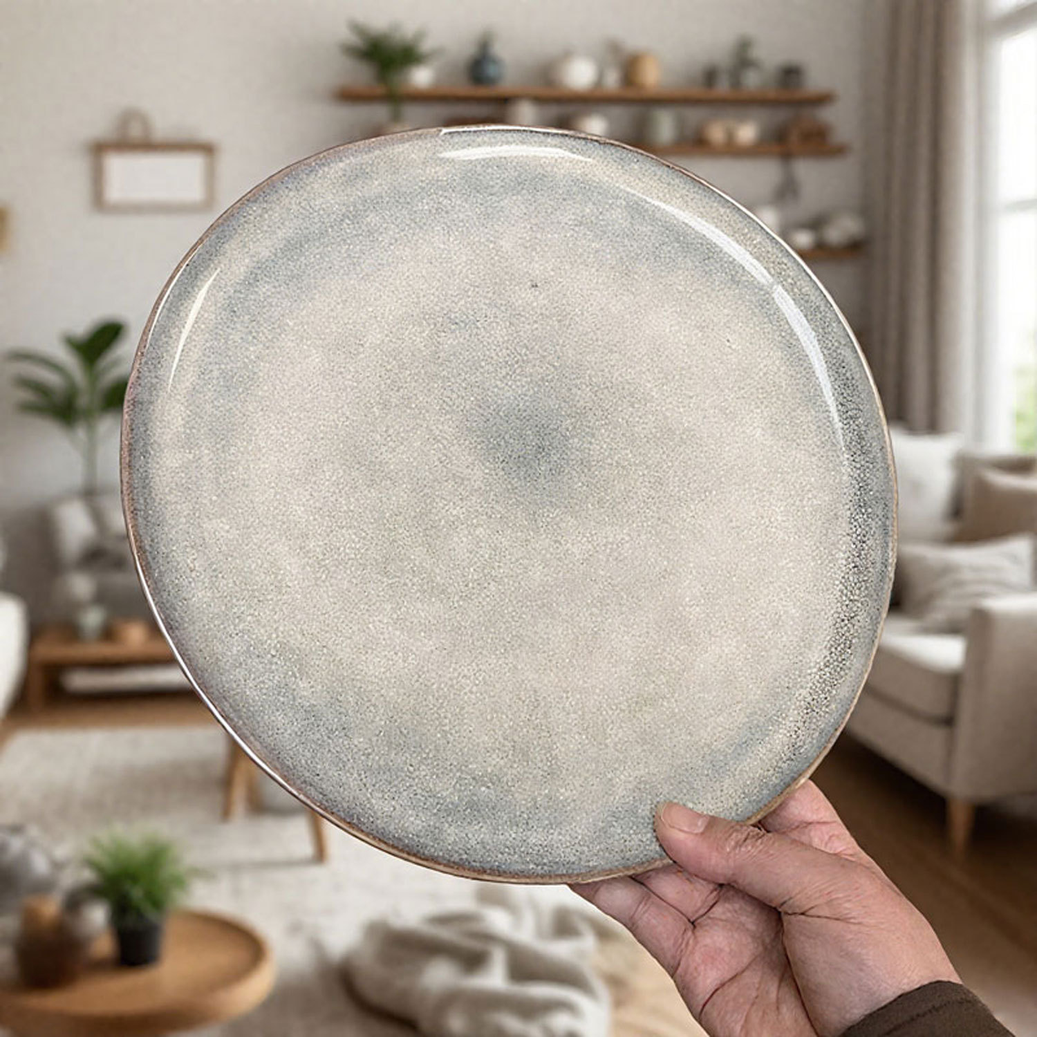 Morandi Gradient Glaze Ceramic Plate