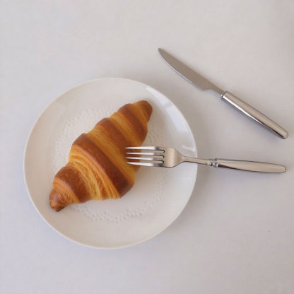 Embossed Floral White Ceramic Plate