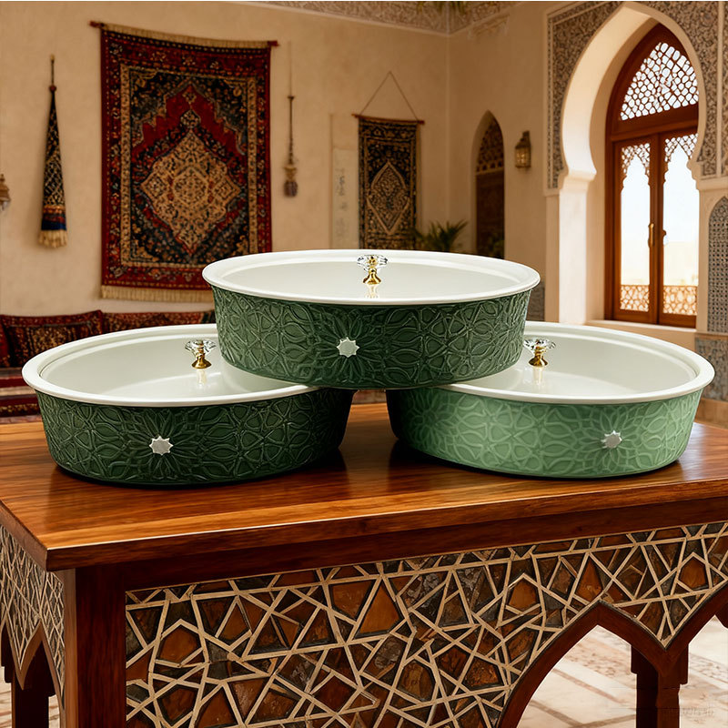 Multi-Color Arabic Calligraphy Decorative Bowls