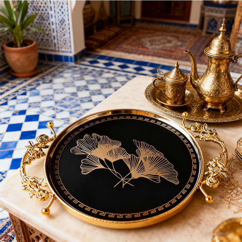 Ginkgo Leaf Gold Decorative Tray