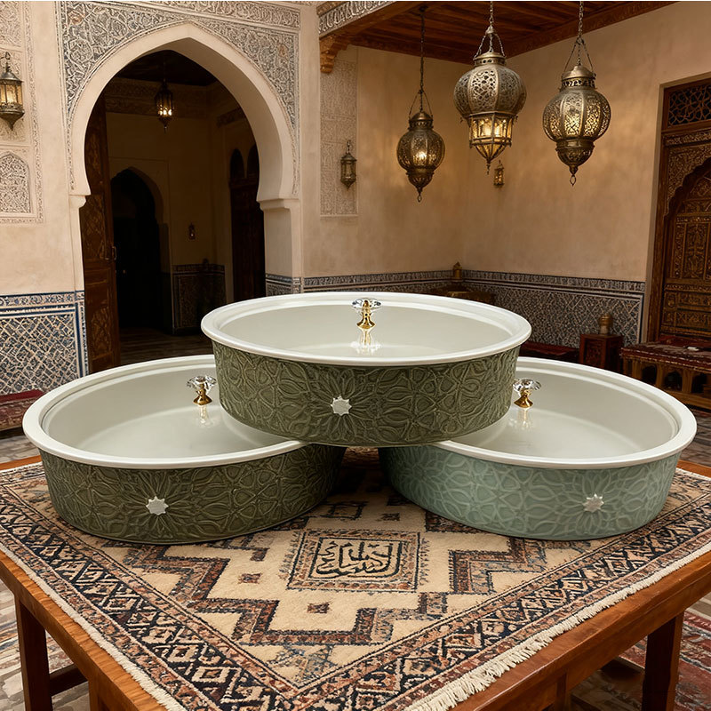 Multi-Color Arabic Calligraphy Decorative Bowls