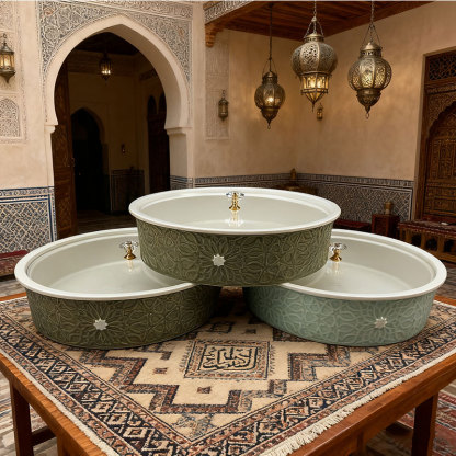 Multi-Color Arabic Calligraphy Decorative Bowls
