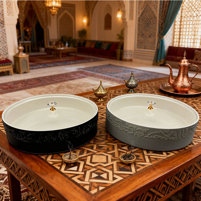 Two-Tone Arabic Calligraphy Decorative Bowls