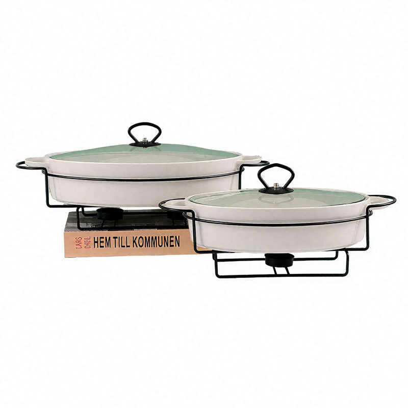 Ceramic Baking Dishes with Metal Racks