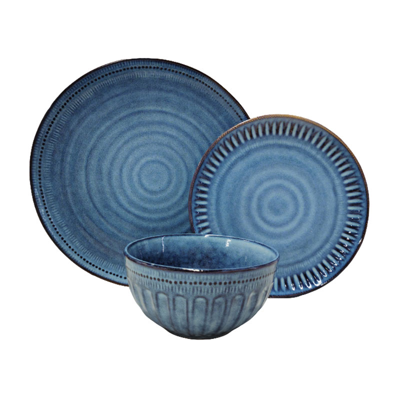 Spiral Textured Ceramic Dinnerware Set