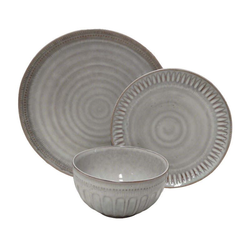 Spiral Textured Ceramic Dinnerware Set